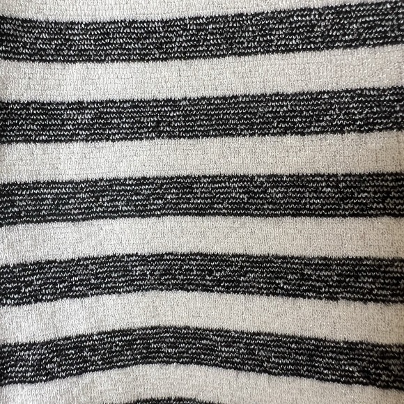 Anthropologie Michael Stars Black/White Shimmer Stripe‎ Shirt Women's Size M/L - Picture 6 of 6